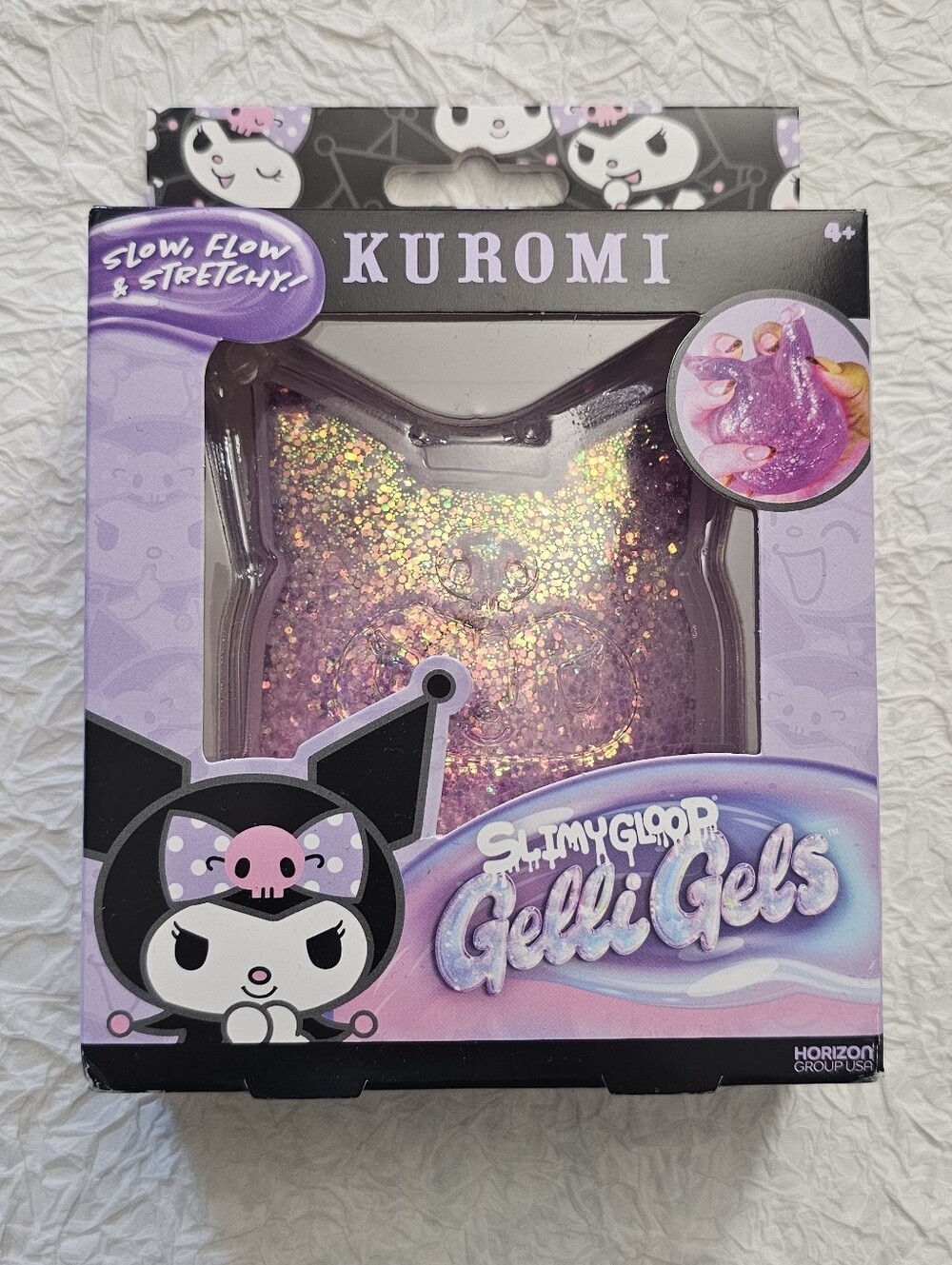 Hello Kitty and Friends Kuromi Slimygloop Gelli Gels Fidget slime glitter toy